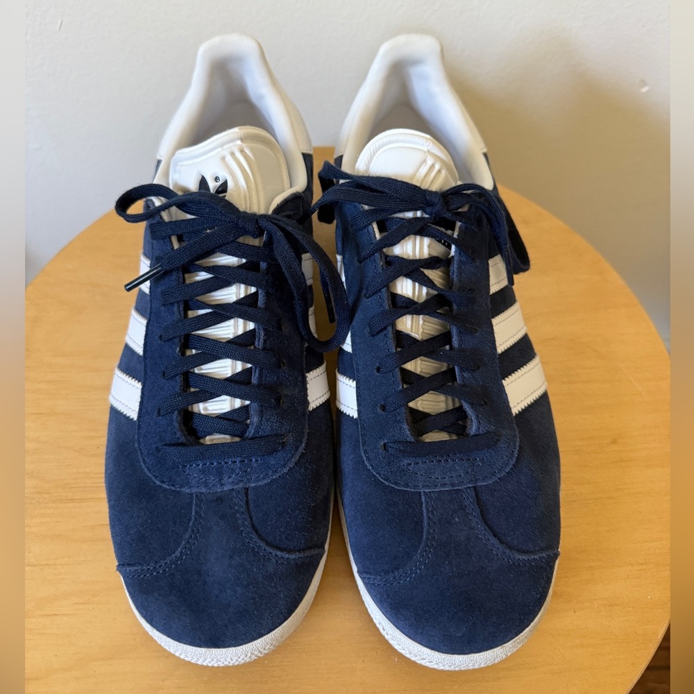 Navy blue Adidas gazelles